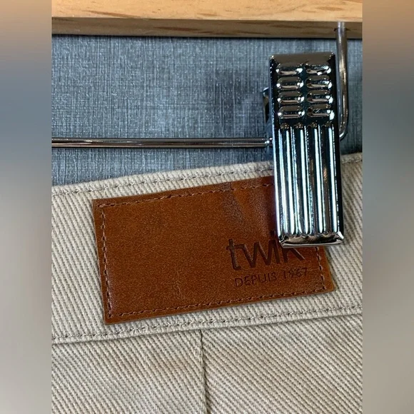 Twik Beige Cropped Carpenter Pants - Picture 6 of 9